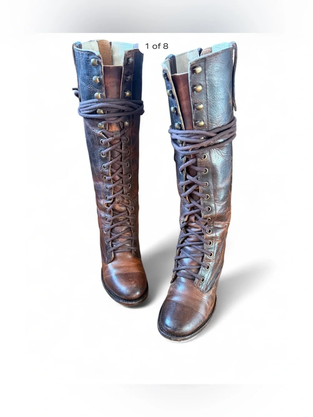 Freebird by Steven Grany Tall Leather Boots Cognac 7